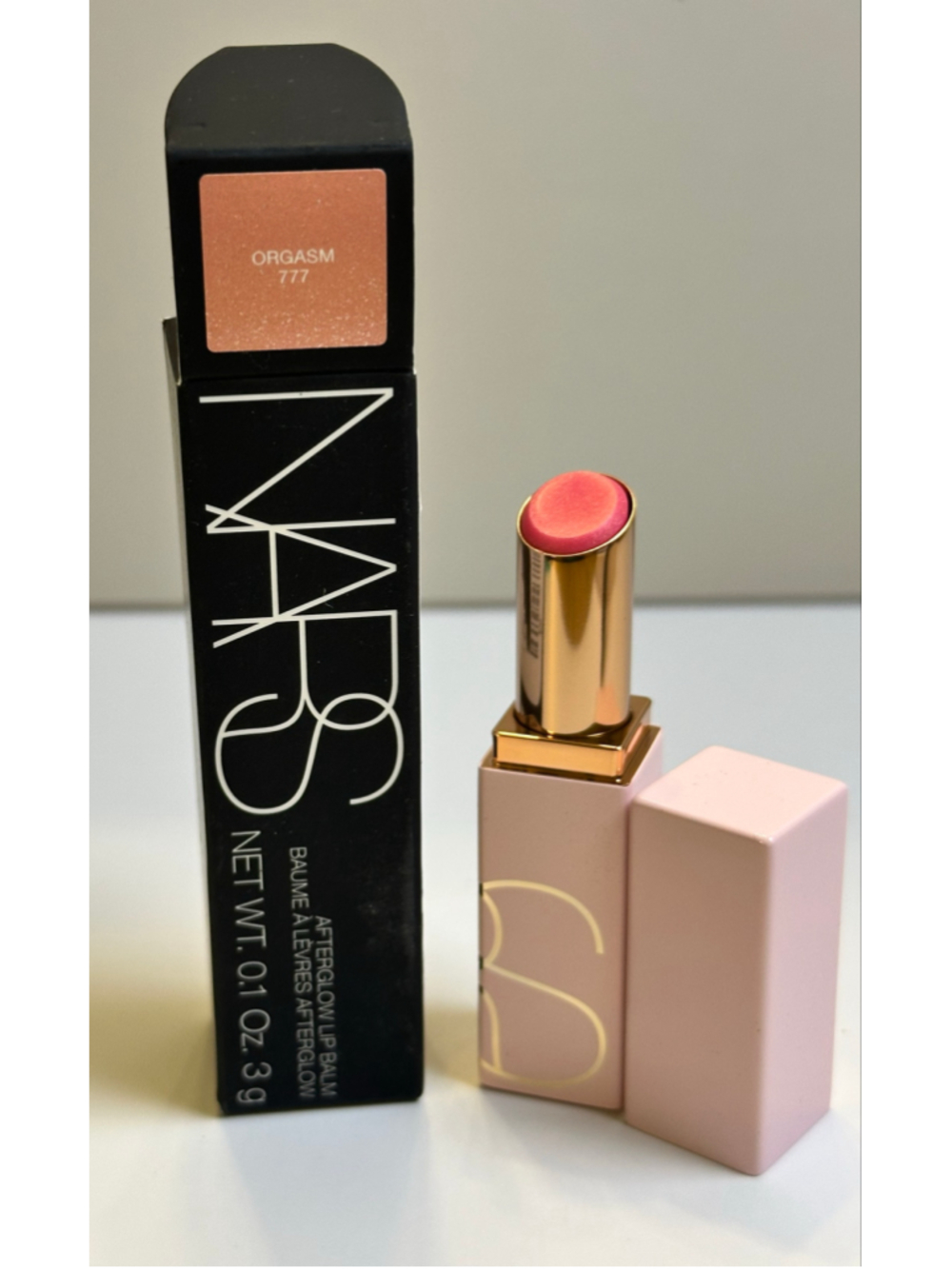 NARS Afterglow Lip Balm Orgasm Pink Shade 0.1 oz Shea Butter Coconut Oil